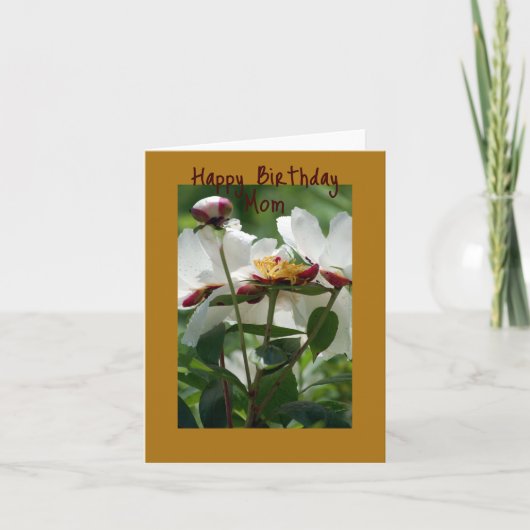 White Peony Bedankkaart (Voorkant)
