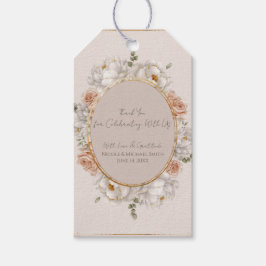 White Peony & Blush Rose Floral Wedding  Cadeaulabel