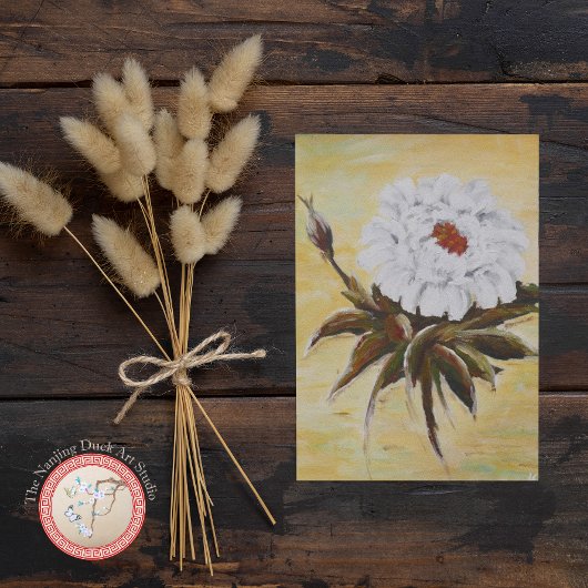 White Peony Briefkaart