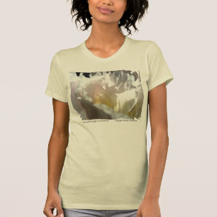 White Peony Design T-shirt