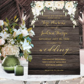 White Peony Epiphany Wedding Rustic Barn Board Kaart