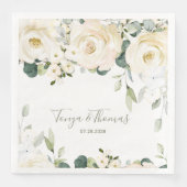 White Peony Epiphany Wedding Servet (Voorkant)