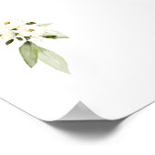 White Peony Epiphany Welkom bij ons huwelijk Poster (Hoek)