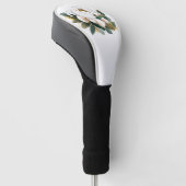 White Peony Eucalyptus Gold Flower Golfheadcover (Schuin)