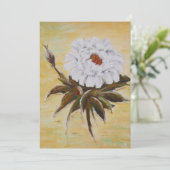 White Peony Feestdagenkaart (Staand voorkant)