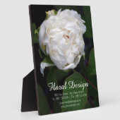 White Peony Floral Photography Plaque Fotoplaat (Zijkant)