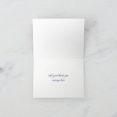 White Peony Floral Spring bedankje Bedankkaart (Binnen)