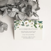 White Peony | Floral Wedding Hotel Accommodations Informatiekaartje