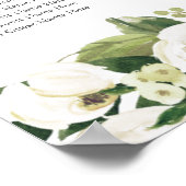 White Peony | Floral Wedding Seating Chart Poster (Hoek)