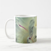 White Peony Flower gepersonaliseerd Koffiemok (Links)