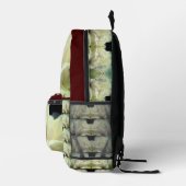 White Peony Flower Petals persoonlijk Bedrukte Rugzak (Rechts)