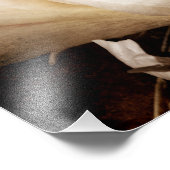 White Peony Flower Sepia Black Achtergrond Foto Afdruk (Hoek)