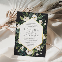 White Peony | Geometrische Floral Lijst Weddenscha