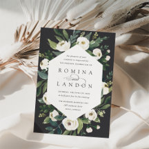 White Peony | Geometrische Floral Lijst Weddenscha