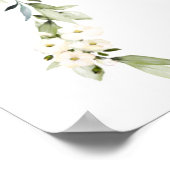 White Peony Gold Calligraphy Welcome to Wedding Poster (Hoek)