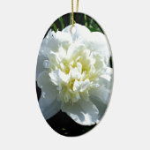 White Peony Keramisch Ornament (Links)