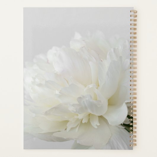 White Peony Minimalist Planner (Achterkant)