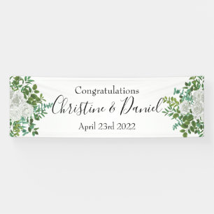 White Peony & Roos Floral Wedding Spandoek