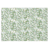 White Peony Roos Floral Wedding Tafelkleed (Voorkant (Horizontaal))