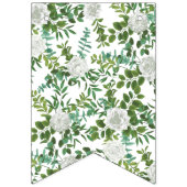 White Peony & Roos Floral Wedding Vlaggetjes (Tweede vlag)