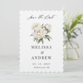 White Peony Save the Date (Staand voorkant)
