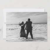 White Peony Save the Date Kaart (Achterkant)