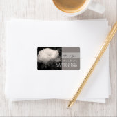 White Peony Sepia Foto Familie Hartelijk dank Etiket (Insitu)