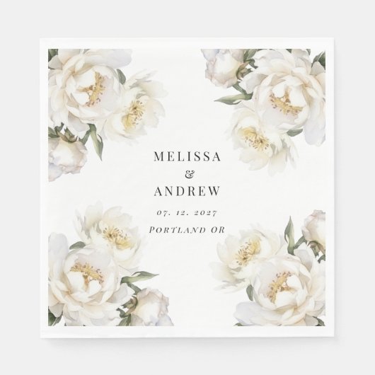 White Peony Servet (Voorkant)
