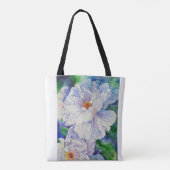 White Peony Tote Bag (Achterkant)