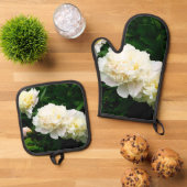 White Peony Trio Ovenwant & Pannenlap Set (Top down)