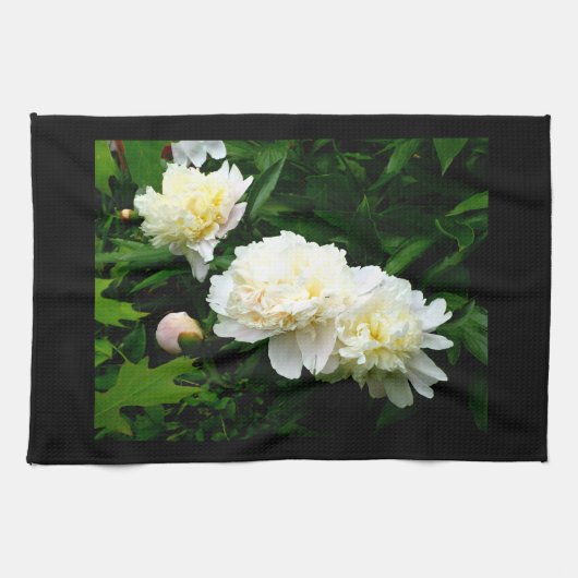 White Peony Trio Theedoek (Horizontaal)