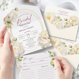 White Peony Vrijgezellenfeest Recept All In One Uitnodiging