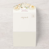 White Peony Vrijgezellenfeest Recept All In One Uitnodiging (Buitenkant)