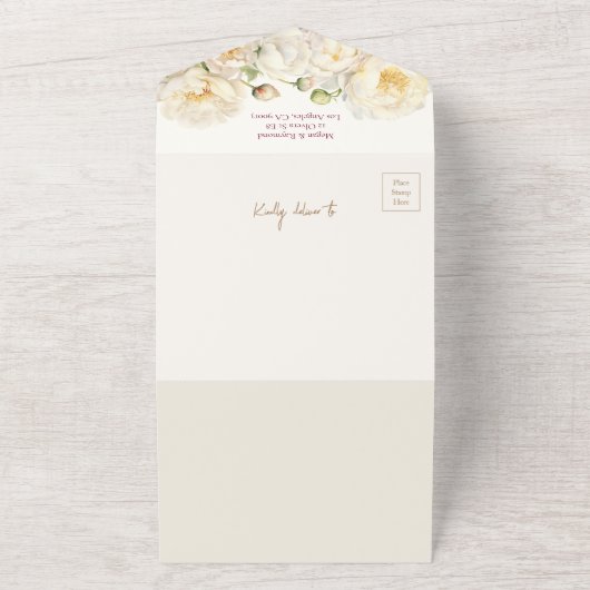 White Peony Vrijgezellenfeest Recept All In One Uitnodiging (Buitenkant)