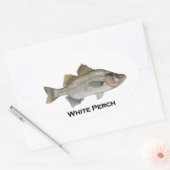 White Perch Ovale Sticker (Envelop)
