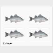 White Perch Rechthoekige Sticker (Vel)