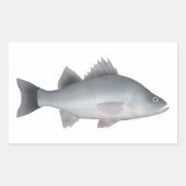 White Perch Rechthoekige Sticker (Voorkant)