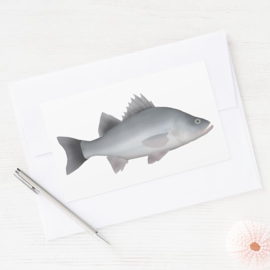 White Perch Rechthoekige Sticker (Envelop)