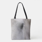 White Percheron Draft Horse Eye Tote Bag (Achterkant)