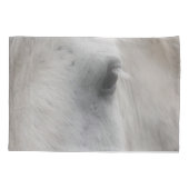 White Percheron Horse Eye Kussensloop (Achterkant)