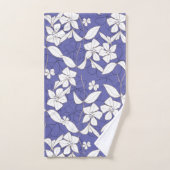 White Periwinkle Flowers Bad Handdoek (Handdoek)