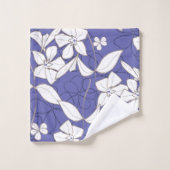 White Periwinkle Flowers Bad Handdoek (Wasdoekje)