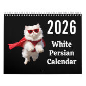 White Persian Cat Calendar Kalender (Hoes)