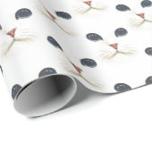 White Persian Cat Face Cadeaupapier (Rol Hoek)