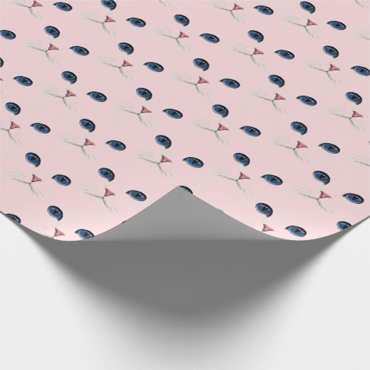 White Persian Cat Face Cadeaupapier (Hoek)