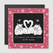 White Persian Cats with Hearts (Voorkant / Achterkant)