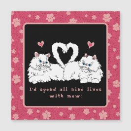 White Persian Cats with Hearts