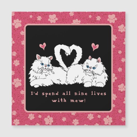 White Persian Cats with Hearts (Voorkant)