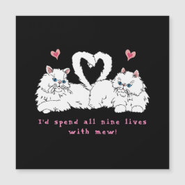White Persian Cats with Hearts