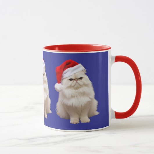 White Persian Christmas Mug Mok (Rechts)